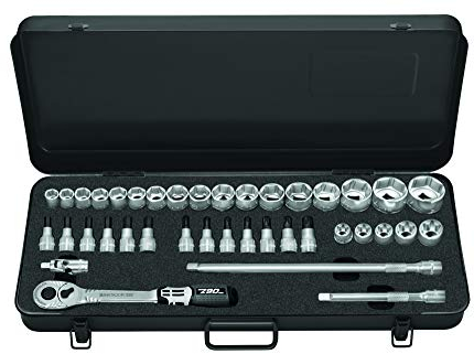 MATADOR Steckschlüsselsatz | 3/8 Zoll Knarrenkasten 39-teilig | Werkzeugkasten Metall | Steckschlüssel 6-kant | mit Z90 Ratsche 3/8 Zoll | MATADOR Werkzeug Nr. 31259390