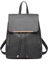 Miss Lulu Rucksack Damen Kunstleder , Elegant Rolltop , Tunnelzug-Design Cityrucksack Tasche Umhängetasche Schulrucksäcke