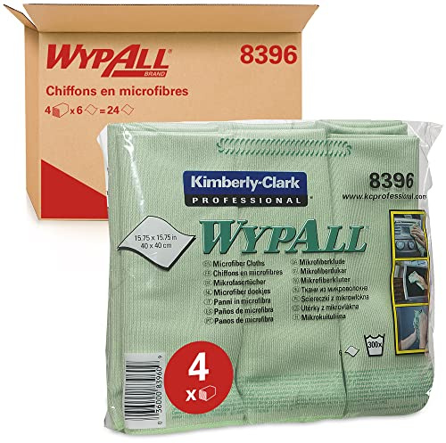 Wypall 8396 Chiffons en Microfibres Vert Pack de 6