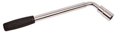 Amtech – Telescopic Wheel Wrench, Chrome Plated Carbon Steel with Cr-V 17/19mm Socket, Extendable 355–530mm for Maximum Torque & Easy Wheel Nut Removal, Anti-Slip Grip