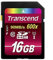 Transcend Ultimate - Tarjeta de Memoria Flash 16GB SDHC (MLC, Clase 10 UHS-I, 90mb/s, 600x) de Ultra Alta Velocidad Para Video HD y Cámaras Profesionales