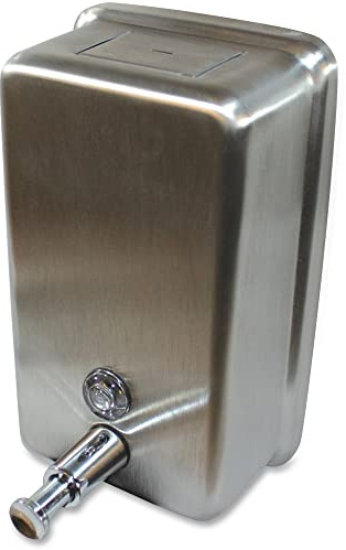 Genuine Joe Stainless Vertical Soap Dispenser