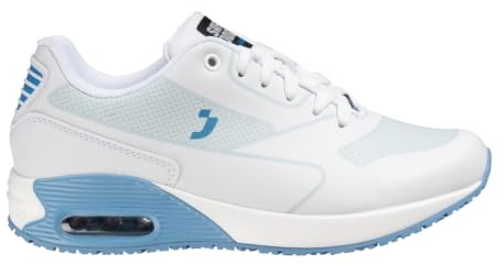 Oxypas ElaS3601lbl Ela SRC Arbeits-Sneakers,White with Light Blue,36 EU