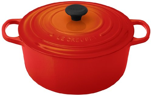 Le Creuset Signature - Horno francés redondo (hierro fundido esmaltado, 7 1/4 cuartos (holandés), llama