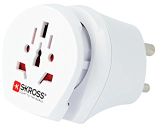 SKROSS Combo World to India: Reiseadapter für Reisen aus der ganzen Welt in Länder, die den indischen oder den Schuko-Standard verwenden