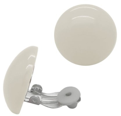 Soul-Cats 1 Paar Ohrclips aus Plastik in der Farbe Pearl