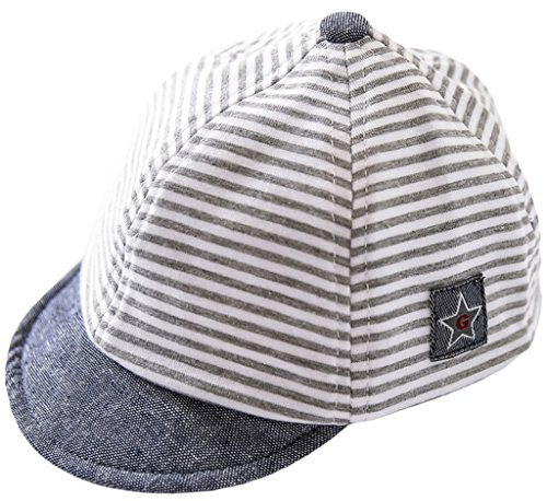 La Vogue Casquette Bébé Enfant Coton Chapeau Anti-Soleil Souple Outdoor Gris 44cm