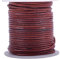 KONMAY 1 Roll 22.75 Meters 2.0mm Distressed Brown Round Real Leather Cord for Jewellery Making and Crafting