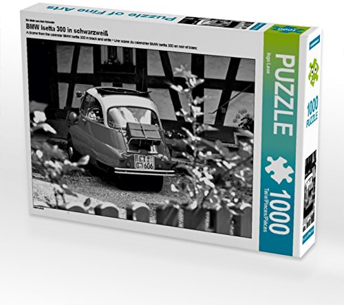 CALVENDO Puzzle BMW Isetta 300 in schwarzweiß 1000 Teile Lege-Größe 64 x 48 cm Foto-Puzzle Bild von Ingo Laue