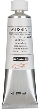 Schmincke MUSSINI® - feinste Künstler-Harz-Ölfarben, Zinkweiß - 150 ml