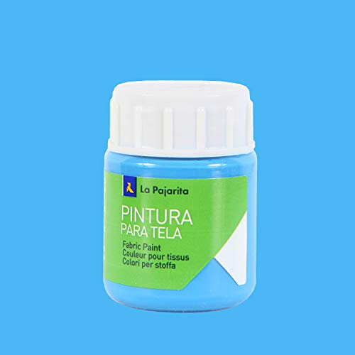 Pintura para tela la pajarita azul cyan 25 ml