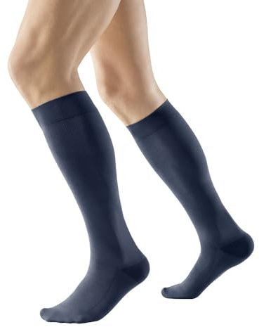 Bauerfeind VenoTrain Business AD CCL1 foot long Kompressionsstrümpfe M plus marine long