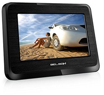 Belson BS-118V3 Lecteur DVD, USB et SD Portable avec écran LCD TFT 7 16:9, Noir