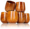 Ganzoo Gobelet décoratif en bois respectueux de l'environnement, 150 ml, design sobre, couleur : marron foncé, Bois, Lot de 6, 6er Set