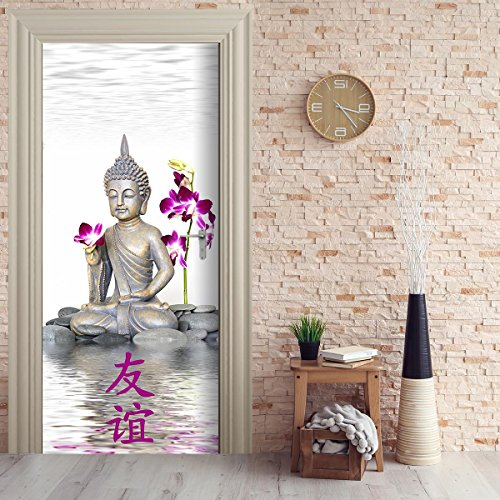 Türtapete selbstklebend TürPoster - ZEN BUDDHA - Fototapete Türfolie Poster Tapete