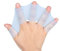 Broadfashion Silikon Hand Schwimmflossen Flossen Schwimmen Palm Finger gewebter Handschuhe Paddel