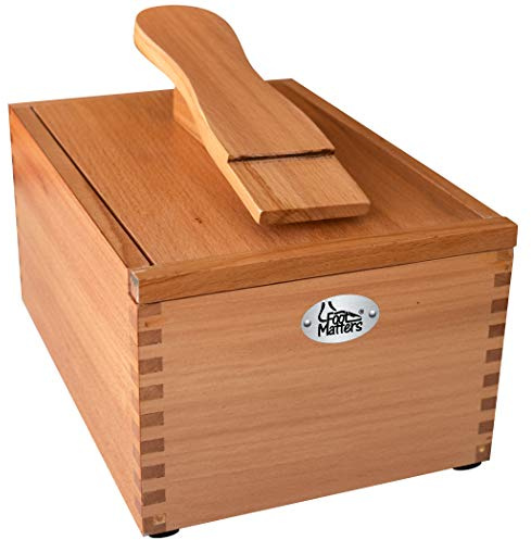 FootMatters Shoe Shine Valet Box - Hardwood Boot & Shoe Care