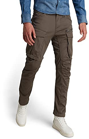 G-STAR Rovic Zip 3D Regular Tapered Pants, Pantaloni, Uomo, Marrone (GS Grey D02190-5126-1260), 28W / 32L