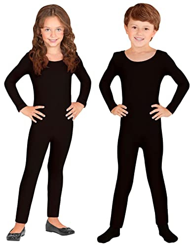 W WIDMANN MILANO Party Fashion - Body für Kinder | Einteiler mit langen Ärmeln und Beinen, für Tanz, Theater, Karneval, Mottoparty
