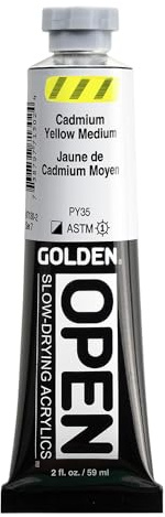Golden Open Acryl 2 Oz C.p. Cad Yellow Medium