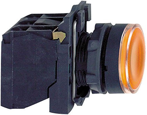 Schneider Elec Pic – MSS 41 03 – Light-Up Push Switch Flush-Mount Diameter 22 110 – 120 V Yellow Faceplate Plastic