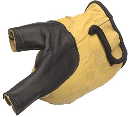 elToro Bogenhandschuh schwarz-gelb für die linke Hand (L); Zubehör beim Bogenschießen, für Pfeil und Bogen