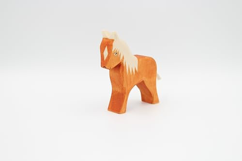 Holzspielwaren Ackermann Fohlen aus Holz – Bauernhof Holzspielzeug, aus Schwäbischer Handarbeit (100% ökologisch)