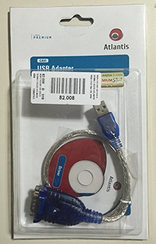 Atlantis Land P006-U1SP-9M-TBL USB to Serial Adapter cavo di interfaccia e adattatore USB 9-pin Serial Blu, Argento, Trasparente