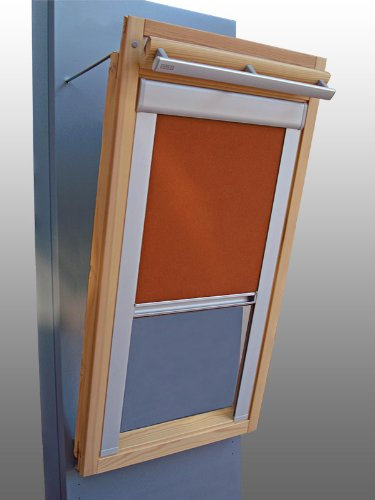 Verdunkelungsrollo Rollo mit Seitenschienen für Velux DKL-EP GGL,GPL,GHL,GTL 406 terracotta
