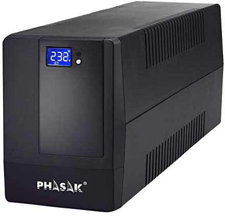 Phasak PH 9420 - Sistema de alimentación ininterrumpida (2000 VA, LCD, USB, RJ45)