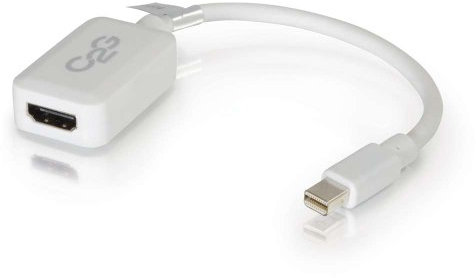 C2G/Cables to Go 54314 Mini DisplayPort to HDMI Adapter Converter – White