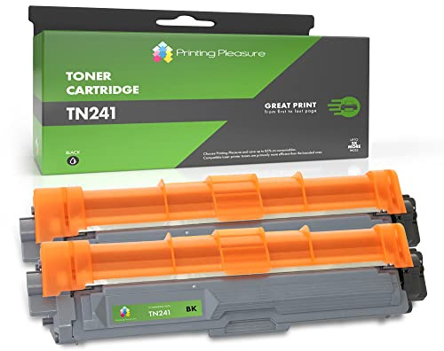 2 BLACK Laser Toner Cartridges compatible with Brother DCP-9020CDW HL-3140CW 3142CW 3150CDW 3152CDW 3170CDW 3172CDW MFC-9130CW 9140CDN 9330CDW 9340CDW | TN241 BK