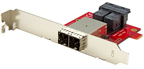 StarTech.com Adaptateur Mini SAS 2x SFF-8643 interne vers 2x SFF-8644 externe avec supports - 12 Gb/s (SFF86448PLT2)