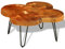 vidaXL Table Basse Table d'appoint en Bois Massif Acacia 35 cm 4 Troncs Brun