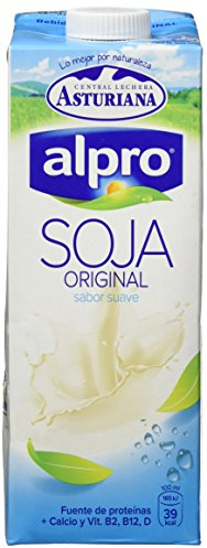 Central Lechera Asturiana - Bebida De Soja Calcio Alpro Brik 1 L - [Pack de 6]