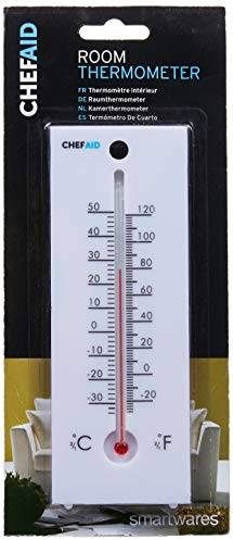 Chef Aid Traditional Room Thermometer, Easy to Read Thermometer to Measure Room Temperature, Shows in Celsius and Fahrenheit and Ideal for use in The Home, Office, Garden, Greenhouse and Shed