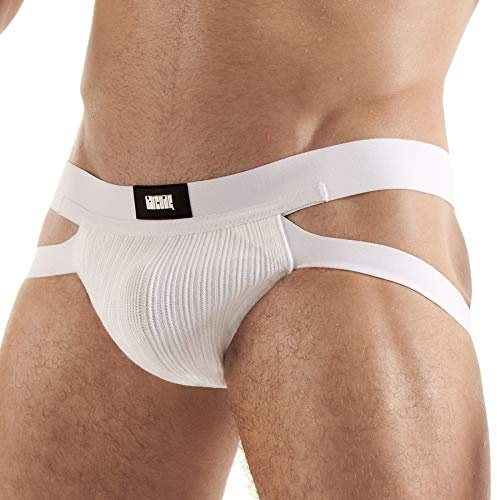 Barcode Berlin Anton Swim Jock für Männer, Größe S, weiß