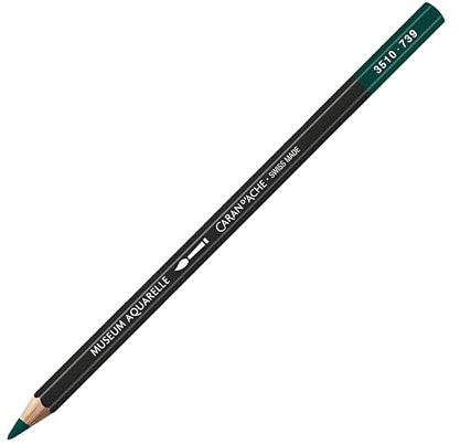 Caran D'ache Museum Aquarelle Pencil, Dark Sap Green (3510.739)