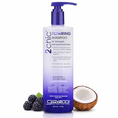 GIOVANNI 2chic Ultra-Repairing Shampoo, Damaged, Over-Processed Hair, 24 oz