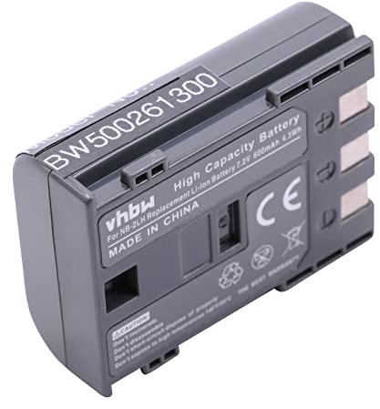 vhbw Batterie Compatible avec Canon Legria MV900, MV930, MV950, MV960, MV830i, MVX200, MV850i, MV890 caméra vidéo caméscope (600mAh, 7,2V, Li-ION)