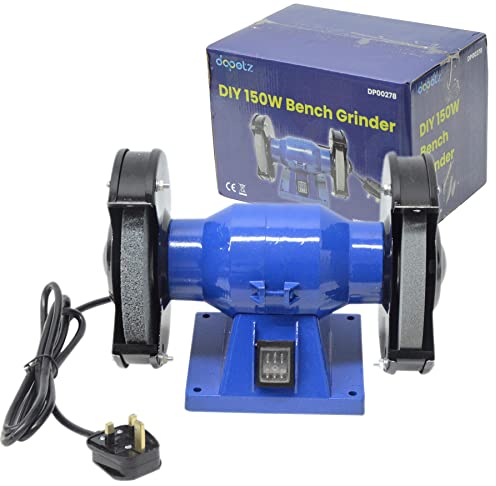 Dapetz ® Bench Grinder Dual Wheel 200W 6 Inch Metal Sander Polisher 150mm 2,980 RPM Electric Sander Grinding Machine Workshop Power Tools for Grinding Sharpening Shaping Smoothing Polishing