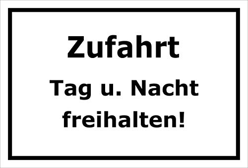 Melis-Folienwerkstatt Schild - Zufahrt freihalten - 30x20cm | Bohrlöcher | 3mm Aluverbund – S00065-184-A -20 VAR
