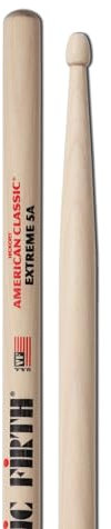 Vic Firth American Classic Extreme 5A - Baquetas, Nogal Americano, Punta de Madera