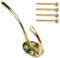 Merriway BH00180 Gancio Appendiabiti in Ottone Pieno, Bianco