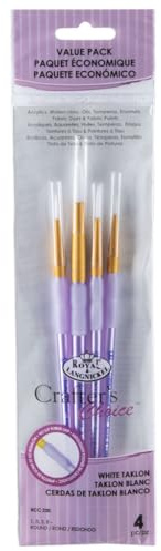 Royal Brush White Taklon Round 4 pc Brush Set