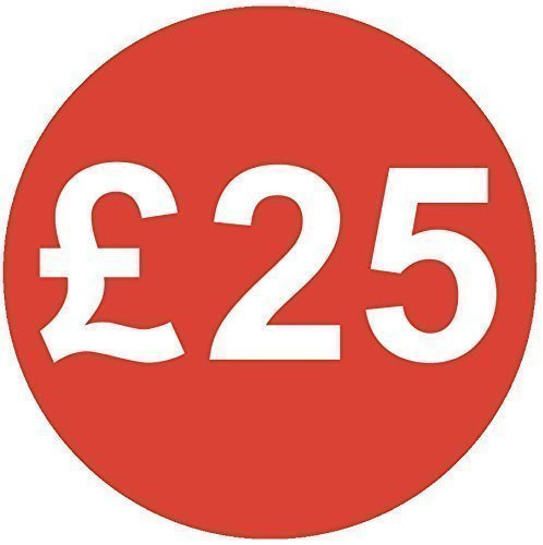 'audioprint Ltd. 40Stück €25Preis Aufkleber 30mm rot