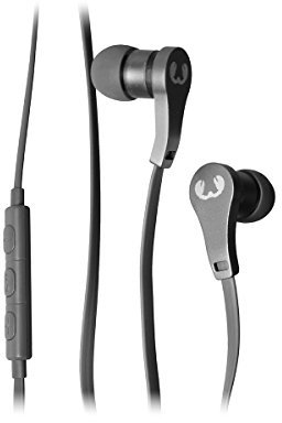 Fresh 'n Rebel Lace Earbuds, Auricolari In-Ear con Cavo, Telecomando e Microfono, Cavo piatto, Riduzione del Rumore, Compatibile iPhone e Android, Grigio Scuro Concrete