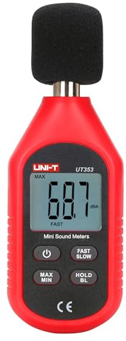 UNI-T UT353 Mini-Digital-Schallpegelmesser 30–130 dB Instrumentengeräusch-Dezibel-Überwachungstester