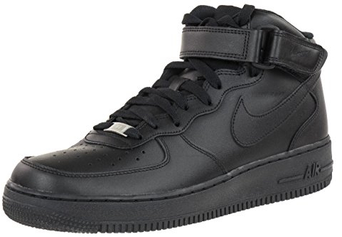 Nike Men's Air Force 1 Mid 07 315123-001 Basketball Shoes, Black, 43