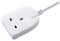 Masterplug One Socket Single Extension Lead, Unswitched, 10 Metre Cable, 1-Way Plug Extension Cable, Basic Power, White, 13A, 1G, 10m, BOG10